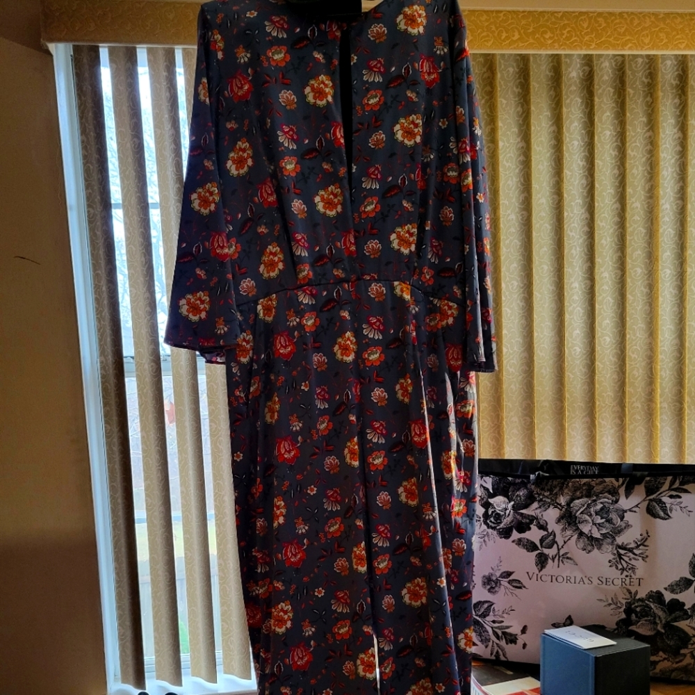 Victoria Secret satin floral jumpsuit